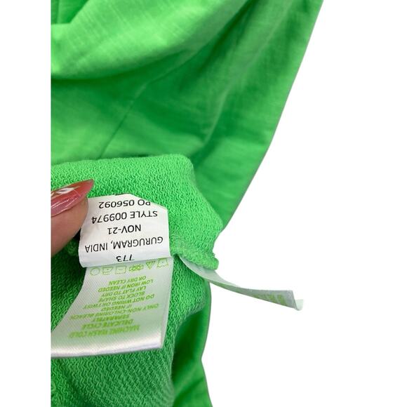 Lilly Pulitzer Jasona Dress Sz. XL Green Eyelet Sleeve Beachy - Picture 15 of 15